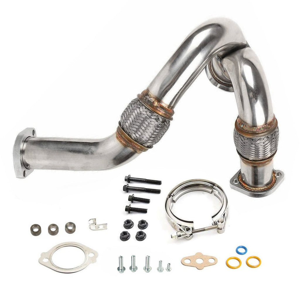 2003-2007 Ford 6.0L Powerstroke Heavy-duty Turbo  Left Y-Pipe Up Pipe, V-Band Clamp & Hardware