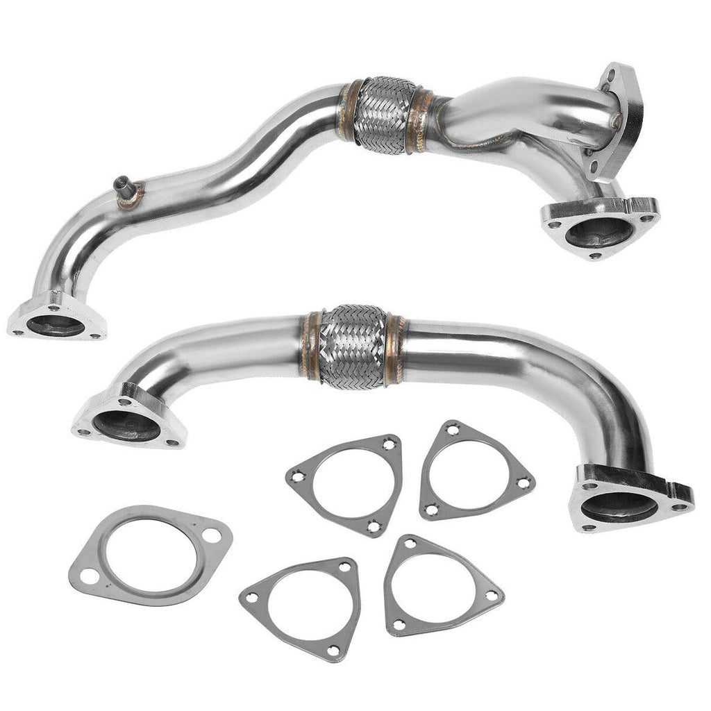 Ford 6.4L Powerstroke Left & Right Up Pipes 2008-2010 F250 F350 F450 F550 Diesel