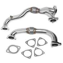 Load image into Gallery viewer, Ford 6.4L Powerstroke Left &amp; Right Up Pipes 2008-2010 F250 F350 F450 F550 Diesel