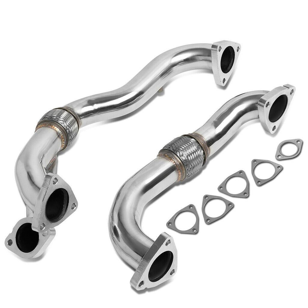 Ford 6.4L Powerstroke Left & Right Up Pipes 2008-2010 F250 F350 F450 F550 Diesel