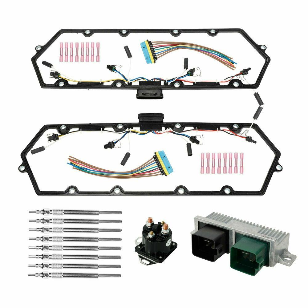 98-03 Ford 7.3L Powerstroke Valve Cover Gaskets Harness Controller Relay Glow Plugs