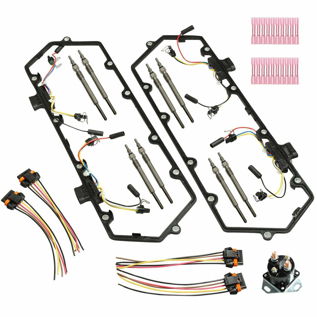 94-97 Ford 7.3L Powerstroke Valve Cover Gasket & Glow Plugs & Relay Kit